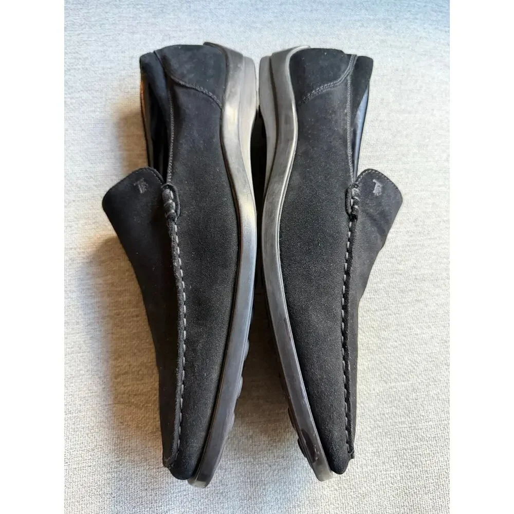 Tod’s Pantofola Quinn Black Suede Loafers Men's 12.5 Preppy